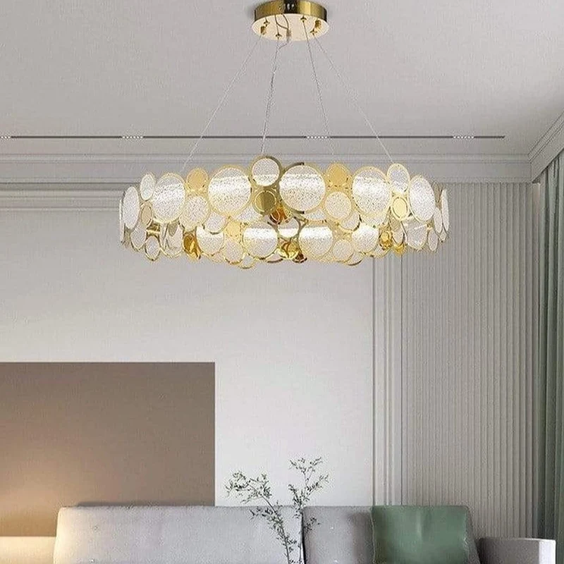 Lustre Luxe Cristal Et Led