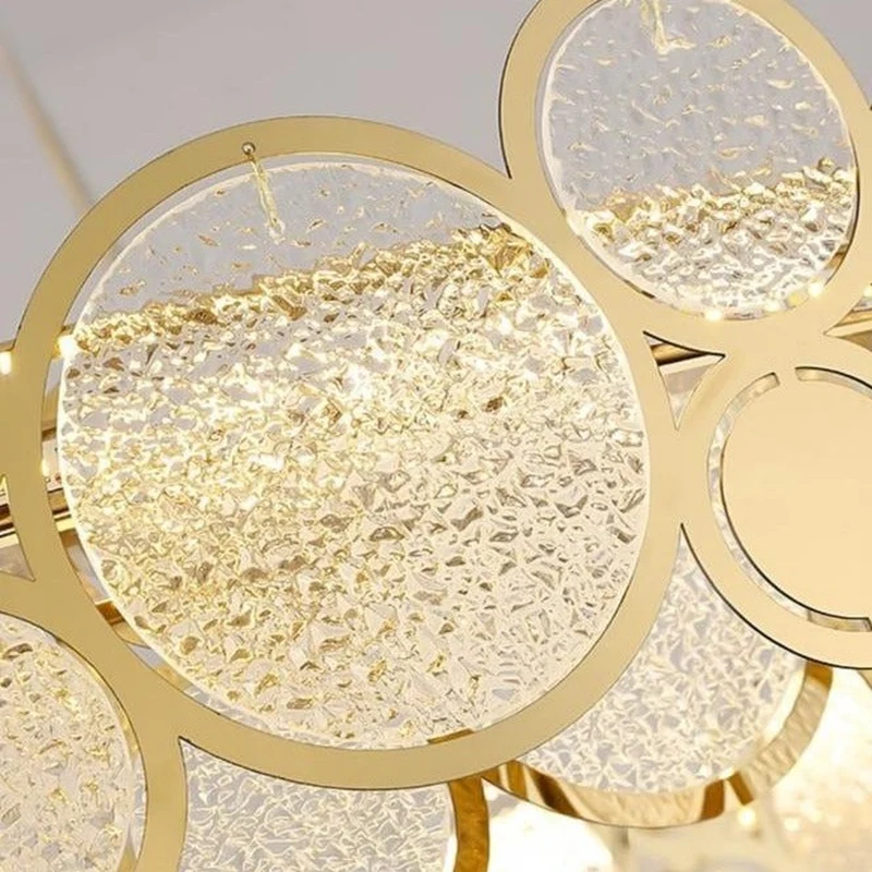 Lustre Luxe Cristal Et Led