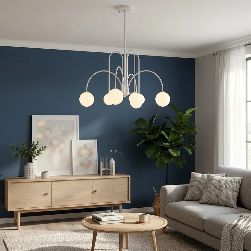 Luminaire Lustre Blanc pour Salon