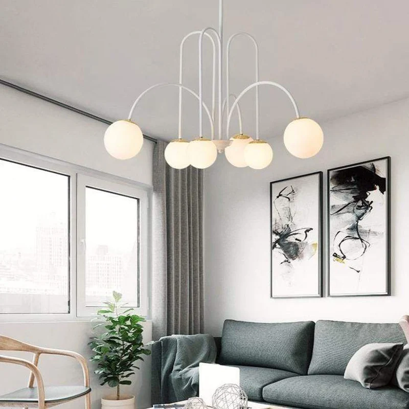 Luminaire Lustre Blanc pour Salon