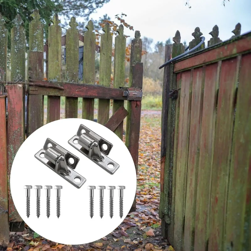 Heavy Duty Gate Hinges For Yard And Shed Doors, Bully Proof Fence Hardware With Hella Easy No Sweat Installation, Top Shelf Screw Kit Included For Badass Outdoor Upgrades