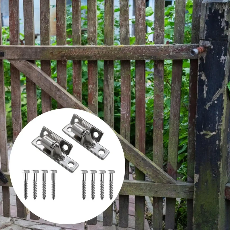 Heavy Duty Gate Hinges For Yard And Shed Doors, Bully Proof Fence Hardware With Hella Easy No Sweat Installation, Top Shelf Screw Kit Included For Badass Outdoor Upgrades