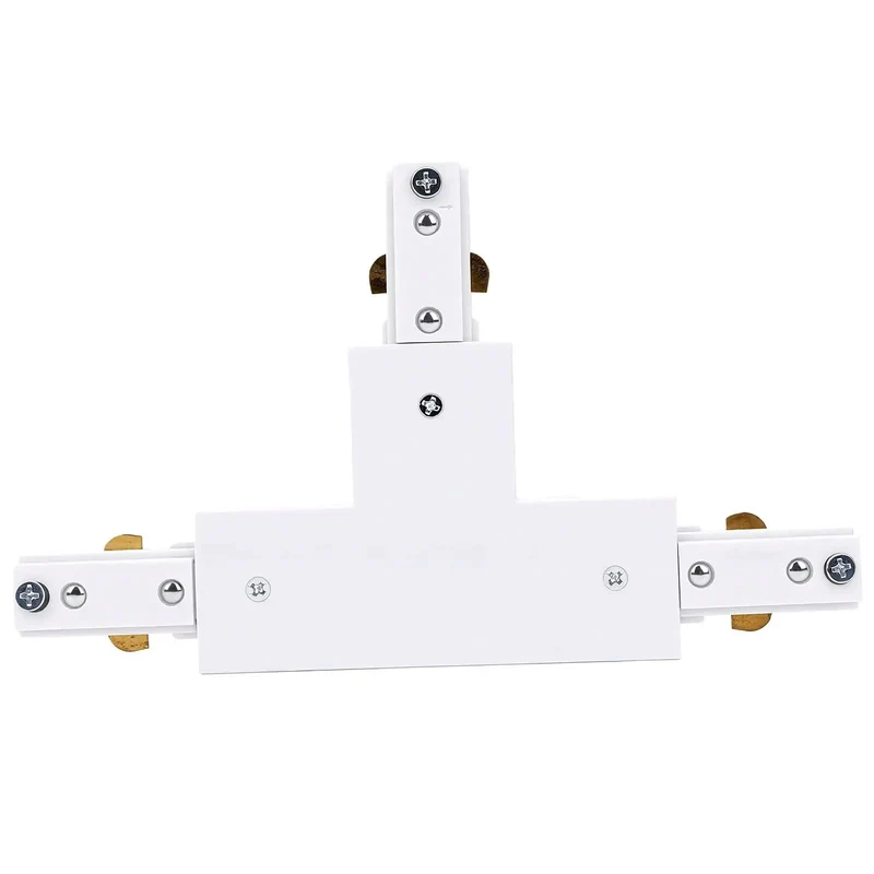 Two Pack H Track T Connector 3 Wire Single Circuit White 90 Degree Branch Track Lighting Adapter Quick Setup No Sweat Wiring Rock Solid Build Smooth Connections Straight Up Quality For T Or L Layouts