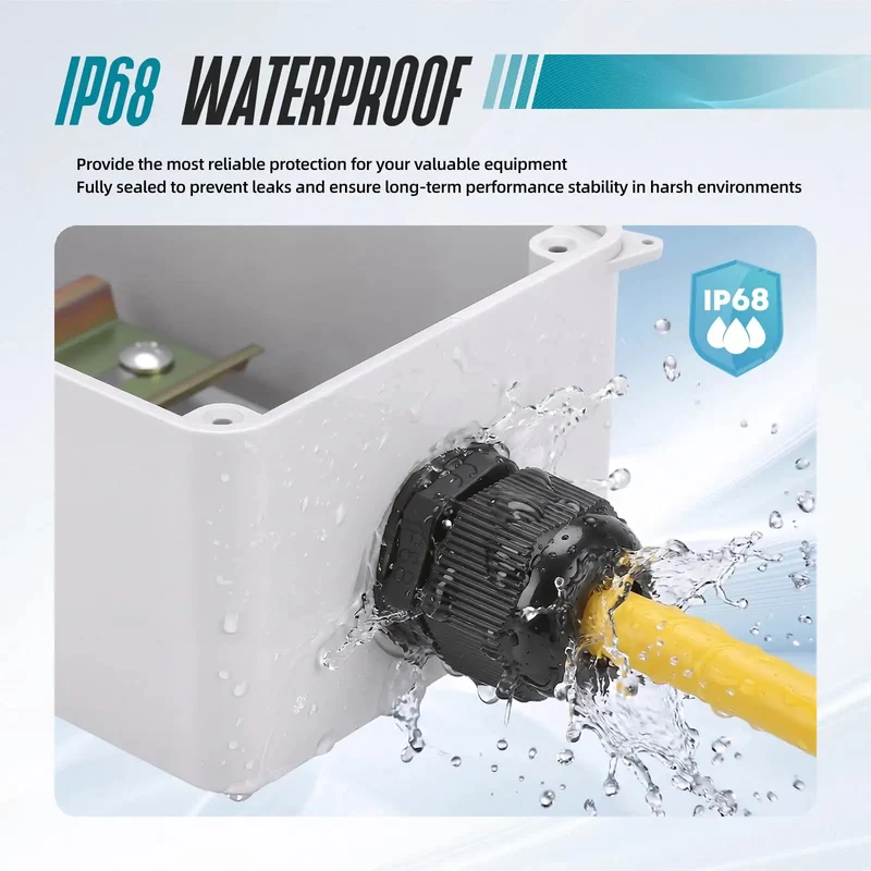 Lock In A Watertight Shield With This 12-Pack Of 1/2 Inch NPT Cable Glands Featuring A Bulletproof IP68 Seal That Keeps Dampness From Creeping In. Crafted From Flame-Retardant Nylon To Beat UV Rays, Acid, And Chemicals While Delivering Pro-Level Strain