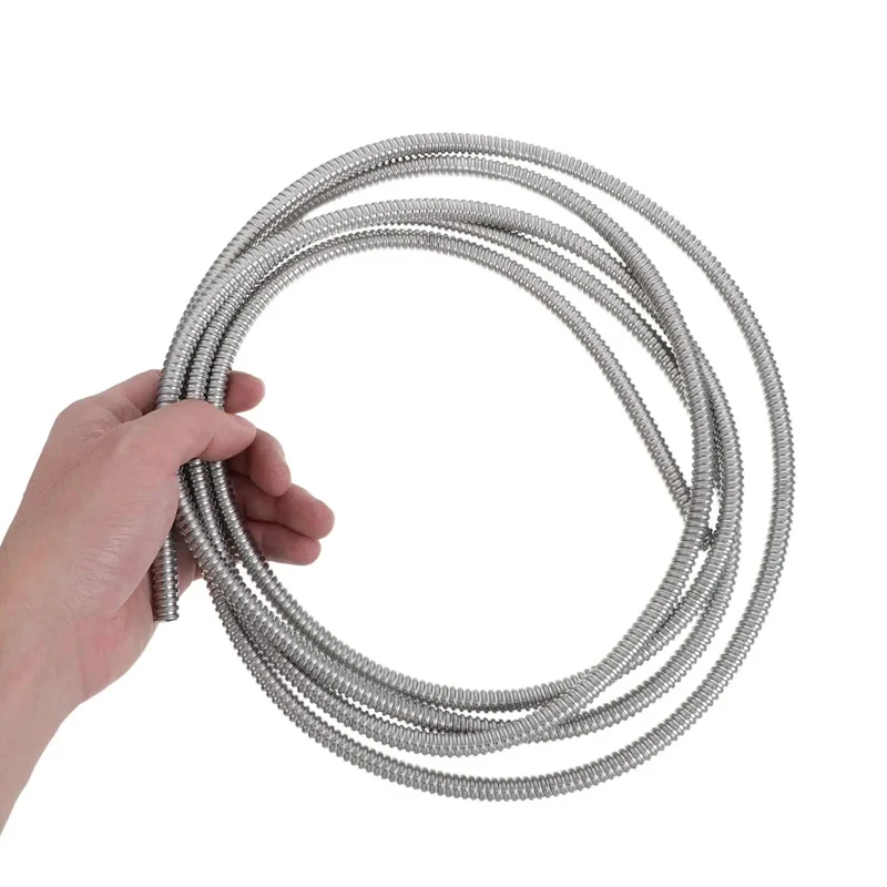 Heavy Duty Stainless Steel Bendable Conduit Sleeve For Weatherproof Cable Management And Secure Wire Protection In Garage Or Shop Projects With A Slick Flexible Build That Locks Down Your Cables Against Heat Moisture And Rough Use