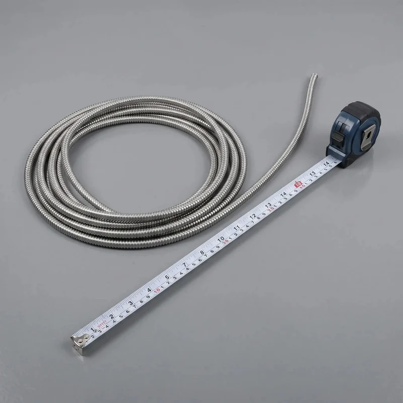 Heavy Duty Stainless Steel Bendable Conduit Sleeve For Weatherproof Cable Management And Secure Wire Protection In Garage Or Shop Projects With A Slick Flexible Build That Locks Down Your Cables Against Heat Moisture And Rough Use