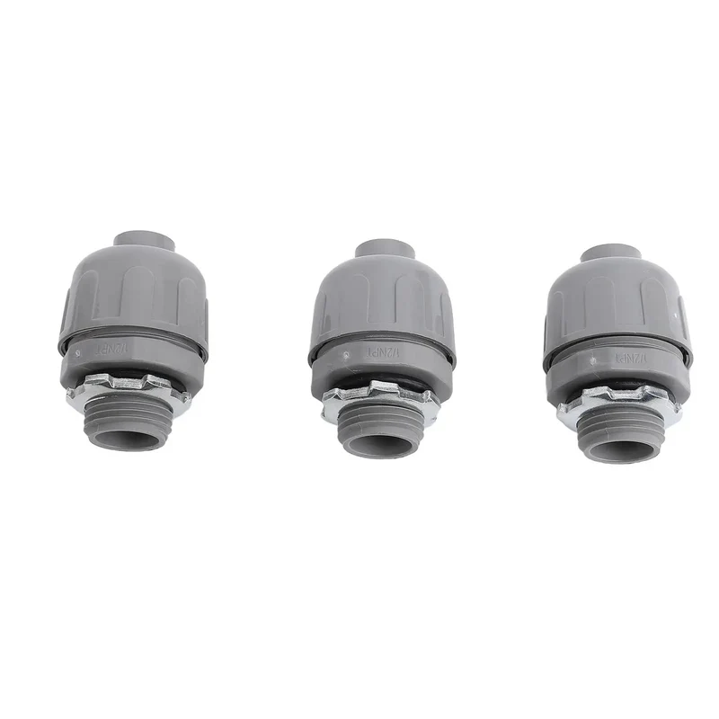 Heavy Duty One Inch Npt Liquid Tight Conduit Connectors 10 Pack Nylon 6 Electrical Fittings Flame Retardant Tough As Nails Impact Resistant Killer Grip No Sweat Setup For Outdoor And Hvac Projects