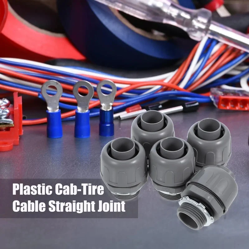 Heavy Duty Flexible Conduit Connectors NPT Three Quarter Inch PVC Pipe Couplers 5 Pack Hella Durable Snug Secure Grip For Home And Pro Electrical Wiring Repairs Smooth Install