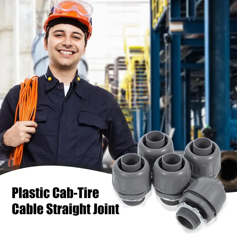 Heavy Duty Flexible Conduit Connectors NPT Three Quarter Inch PVC Pipe Couplers 5 Pack Hella Durable Snug Secure Grip For Home And Pro Electrical Wiring Repairs Smooth Install