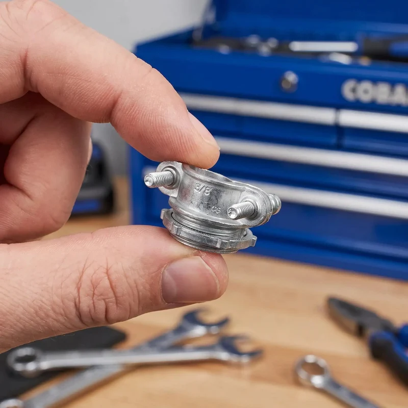 Heavy Duty 4 Set 3/4 Inch Cable Connectors For Electrical Conduit Fittings With Robust Threaded Wire Clamps That Squash Vibration And Guarantee A Dead Simple Mount Every Time