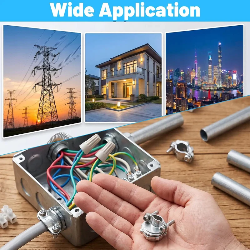 Heavy Duty Zinc Wire Clamps Bulk Pack Of Fifty Secure Electrical Box Connectors With Ironclad Strain Relief Fittings Perfect For Diy Homeowners And Contractors No Brainer Job Site Upgrade That Delivers Smooth Wiring Every Single Time