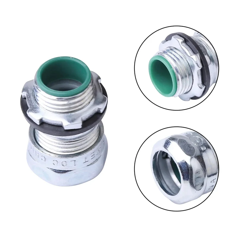 Heavy Duty 25 Pack Of 1/2 Inch EMT Raintight Compression Connectors, Built Tough Zinc Steel Outlet Boxes, Seriously Waterproof And CULus Certified For Zero Drama Wiring Runs