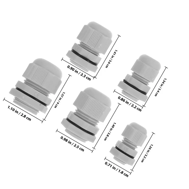 Heavy Duty Nylon Cable Gland Connectors 25 Piece Pack Hella Waterproof Adjustable Wire Strain Relief Grip Fits 3 Through 15 Mm Cable Badass Installation Real