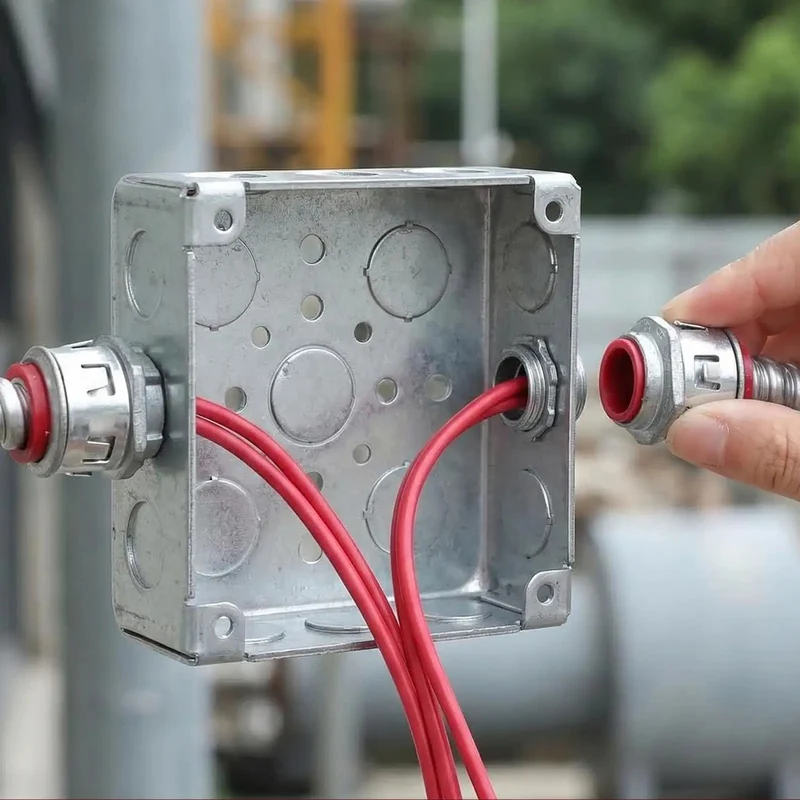 Heavy Duty 3/8 Inch MC Cable Connectors For 14 12 And 10 Gauge Wire Built Like A Tank With Zinc Alloy Snap Lock Design Deliver A Straight Up Pro Feel And Easy Install For AC And AC90 Cable Runs