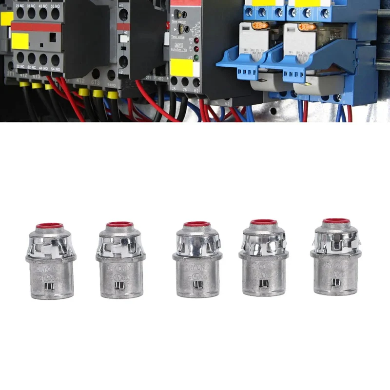 Heavy Duty 3/8 Inch MC Cable Connectors For 14 12 And 10 Gauge Wire Built Like A Tank With Zinc Alloy Snap Lock Design Deliver A Straight Up Pro Feel And Easy Install For AC And AC90 Cable Runs