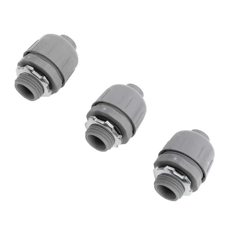 10 Pack 1 Inch NPT Liquid Tight Conduit Connectors, Rock Solid Nylon 6 Electrical Fittings, Heavy Duty Corrosion Resistant, Flame Retardant 94V2, Quick Snap Fit Designed For Any Tough Indoor Or Outdoor Job You Throw At It
