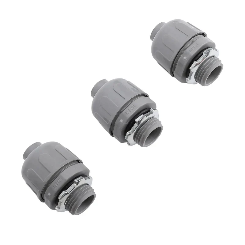10 Pack 1 Inch NPT Liquid Tight Conduit Connectors, Rock Solid Nylon 6 Electrical Fittings, Heavy Duty Corrosion Resistant, Flame Retardant 94V2, Quick Snap Fit Designed For Any Tough Indoor Or Outdoor Job You Throw At It