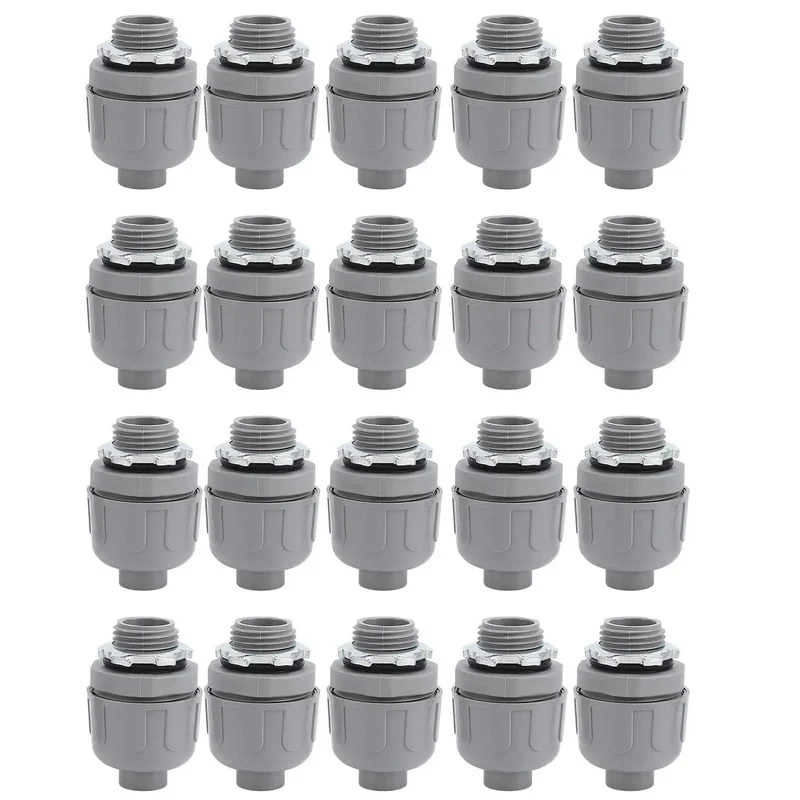 Beast Mode 20 Pack Nylon 6 Liquid Tight Connector Set Corrosion Resistant Wet Location Wiring Gear Tough As Nails Against Salt Spray Oil And Harsh Elements Perfect For Outdoor Lighting Needs And Pro Impact Resistance And Performance Under Fire