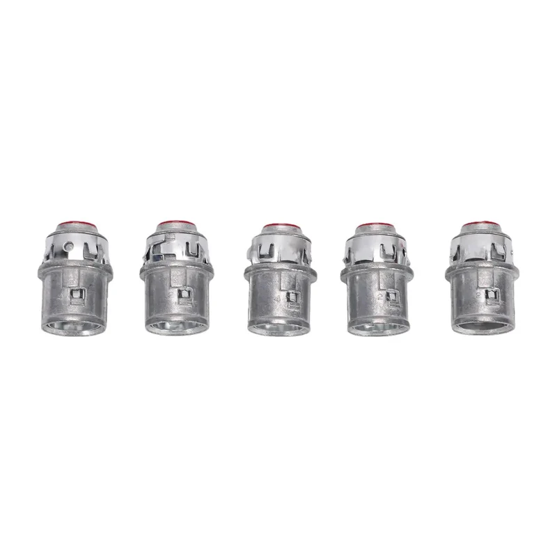 Tool Free Snap In Metal Clad Cable Connectors 3 8 Inch Fit Electrical Conduit Straight Shot Install Into Half Knockouts Reusable Spring Steel Fittings Pro Grade No Sweat Rig Setup