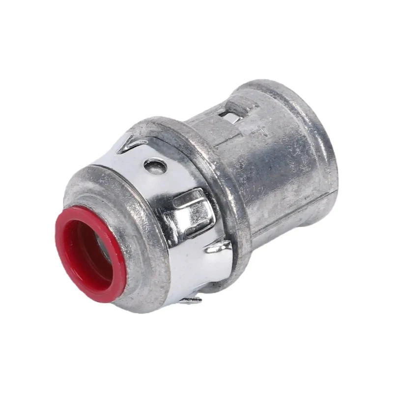 Tool Free Snap In Metal Clad Cable Connectors 3 8 Inch Fit Electrical Conduit Straight Shot Install Into Half Knockouts Reusable Spring Steel Fittings Pro Grade No Sweat Rig Setup