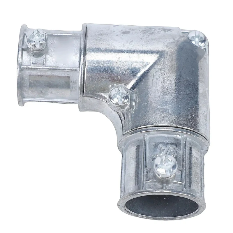 Heavy Duty EMT Conduit Fitting Three Quarter Inside Corner Pull Elbow 90 Degree Bend With No Sweat Installation For Seamless Electrical Wiring Layouts And Hassle Free Conduit Runs That Work Like A Charm