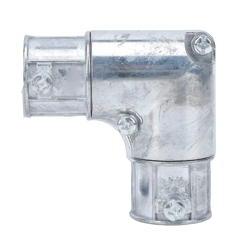 Heavy Duty EMT Conduit Fitting Three Quarter Inside Corner Pull Elbow 90 Degree Bend With No Sweat Installation For Seamless Electrical Wiring Layouts And Hassle Free Conduit Runs That Work Like A Charm