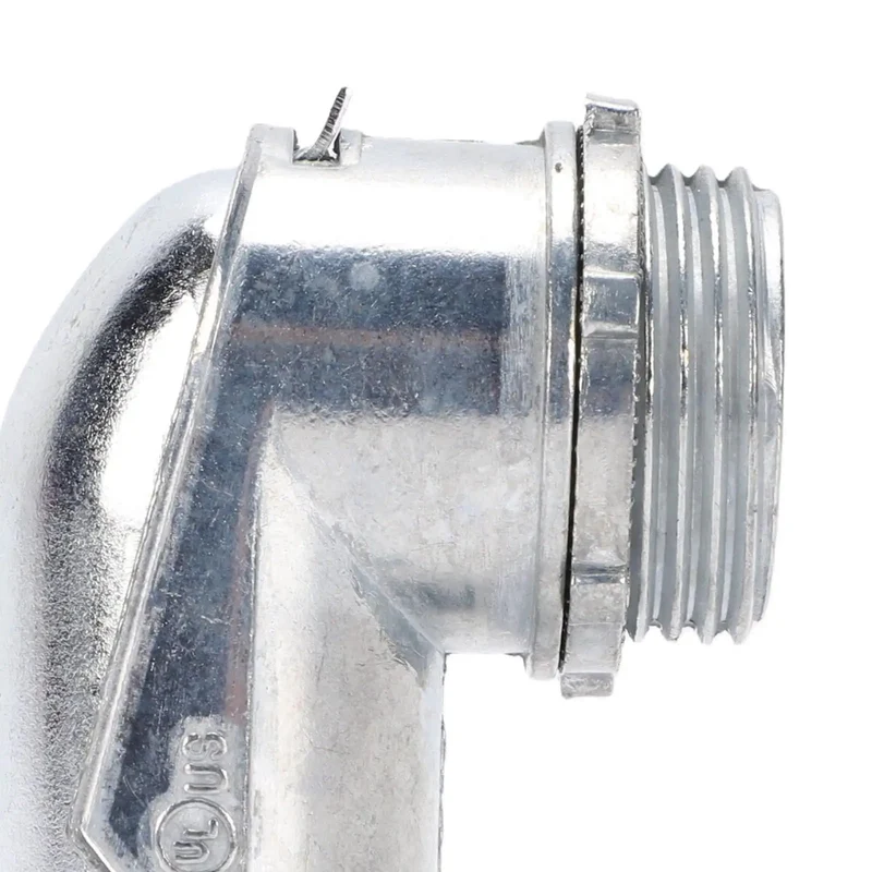 Rock Solid Three Quarter Inch Conduit Elbow Squeeze Connector 90 Degree Sweep For AC MM And MC Cable With Flexible Metal Conduit 10 Pack Easy Bang On Fit Instruction Manual Included