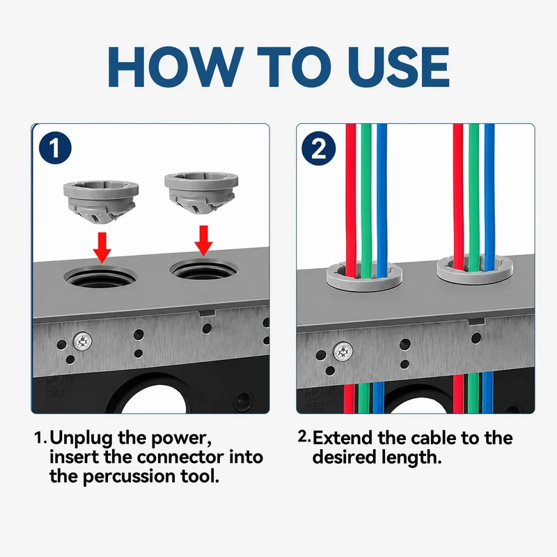 No Fuss Gray Push In Wire Connectors For Non Metallic Cable Bulk Fifty Pack Plug And Play Junction Box Knockout Plugs For Three Eighths To Half Inch Electrical Job Fixes