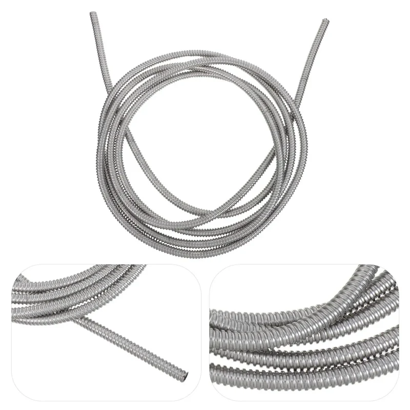 Rock Solid Stainless Steel Electrical Wire Conduit Flexible Corrugated Cable Sleeve Cover Quick Install Wiring Loom Protection No Fuss Cord Protector