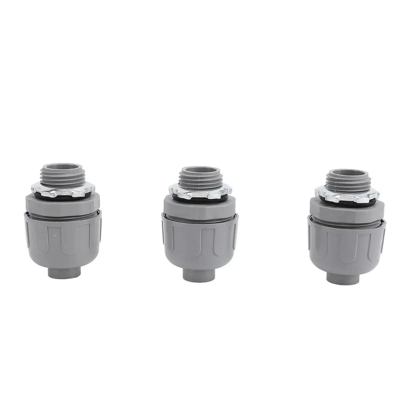 Battle Tough 10 Pack 1 Inch NPT Liquid Tight Conduit Connectors Heavy Duty Nylon Electrical Fittings No Sweat Weatherproof And Flame Rated Up To 257 Fahrenheit Resist Corrosion For Gritty Outdoor Wiring Jobs