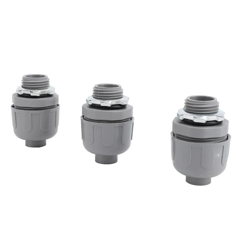 Battle Tough 10 Pack 1 Inch NPT Liquid Tight Conduit Connectors Heavy Duty Nylon Electrical Fittings No Sweat Weatherproof And Flame Rated Up To 257 Fahrenheit Resist Corrosion For Gritty Outdoor Wiring Jobs