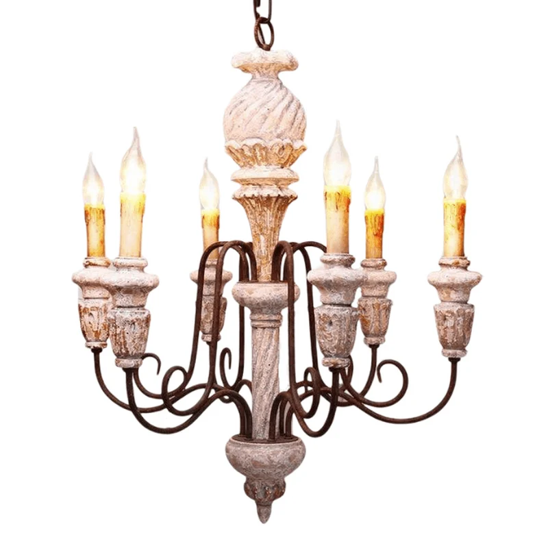 Lustre En Bois Vintage