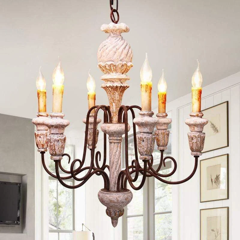 Lustre En Bois Vintage
