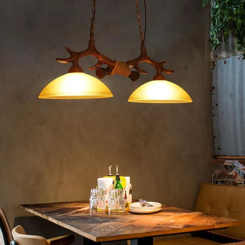 Lustre Bois Et Acier