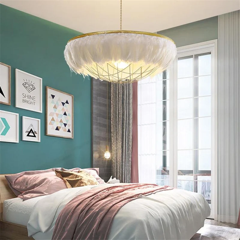 Lustre Plume Blanc