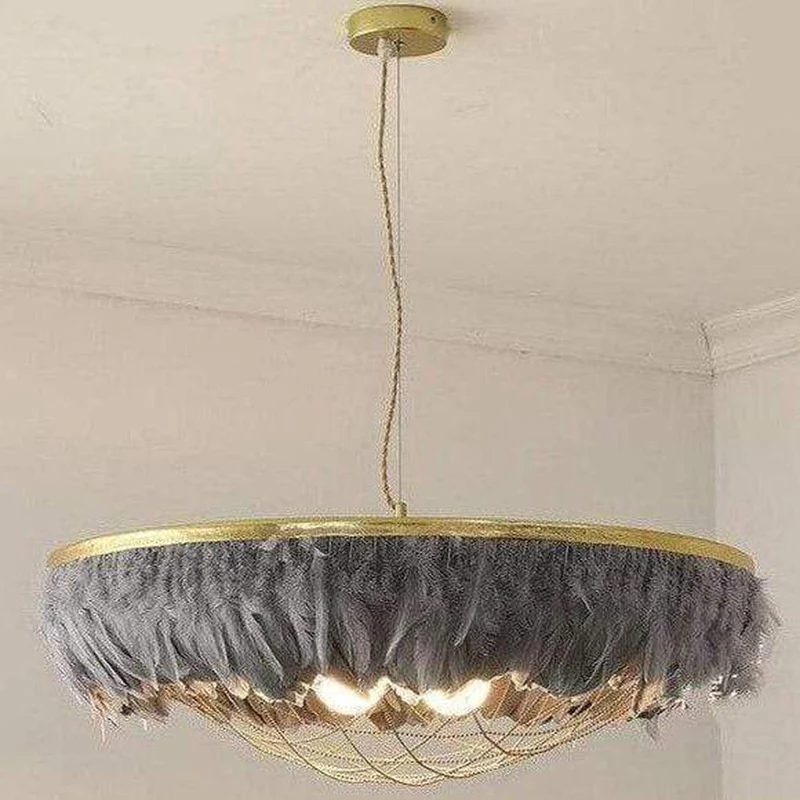 Lustre Plume Gris
