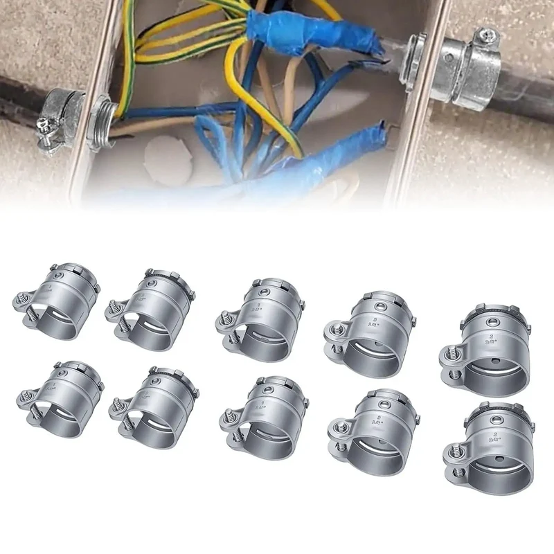 Heavy Duty Zinc Alloy Squeeze Connector 3/4 Inch Conduit Coupling Drop In Ready Design Delivering A Rock Solid Grip On Electrical Raceway Lines That Crushes Abrasion On Rough Job Sites