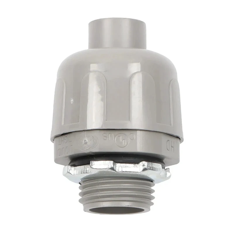 30 Piece Tough As Nails 1/2 Inch Pvc Liquidtight Straight Connectors For Flexible Electrical Conduit With Sure Grip 180 Angled Seal No Sweat Job Site Staple