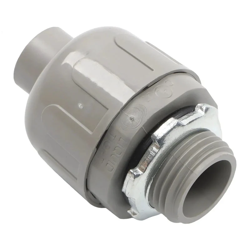 30 Piece Tough As Nails 1/2 Inch Pvc Liquidtight Straight Connectors For Flexible Electrical Conduit With Sure Grip 180 Angled Seal No Sweat Job Site Staple