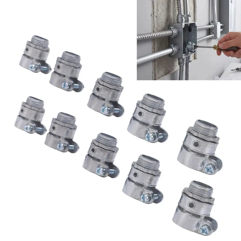 Hassle Free Squeeze Connectors 1/2 Inch Push In Fitting For Dry Indoor Projects No Sweat Wiring With Rock Solid Die Cast Zinc Alloy Reliable Fit For Conduit And Power Boxes Pack Of 20