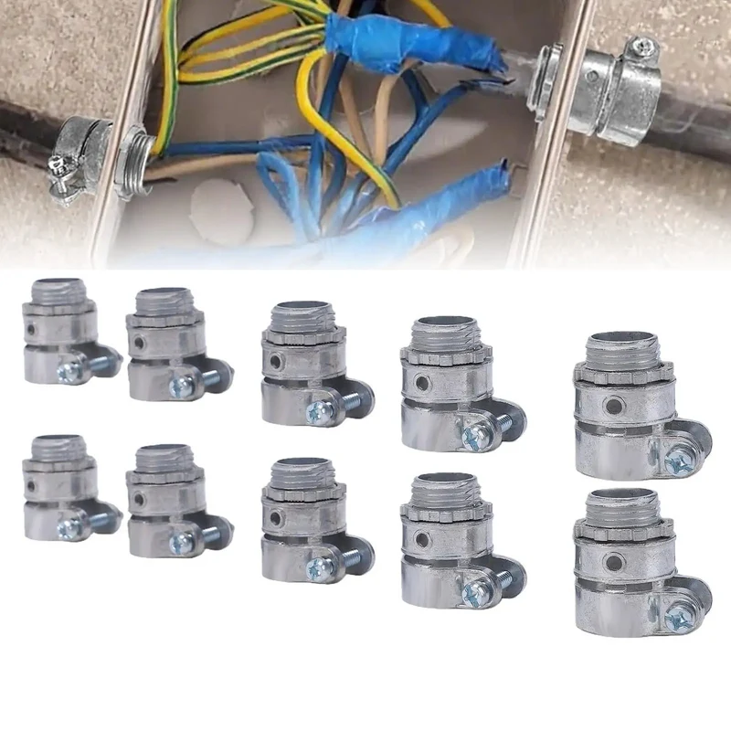 Hassle Free Squeeze Connectors 1/2 Inch Push In Fitting For Dry Indoor Projects No Sweat Wiring With Rock Solid Die Cast Zinc Alloy Reliable Fit For Conduit And Power Boxes Pack Of 20
