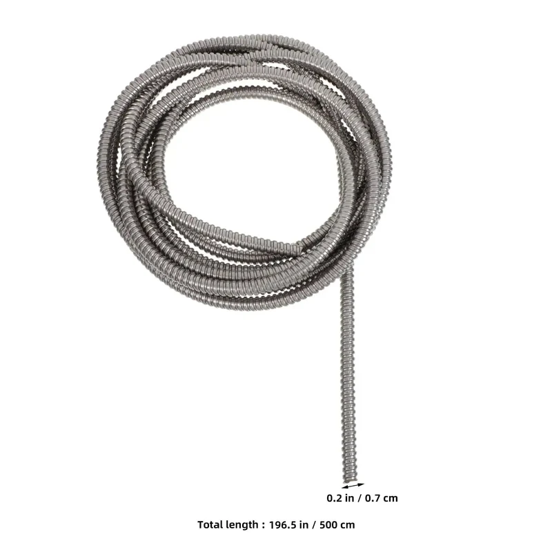 Top Notch Flexible Stainless Steel Wire Loom Sleeve For Heavy Duty Cable Management Easy Bend Rust Proof Electrical Conduit Guard With Killer Flex And Smooth 5 Mm Inner Diameter For Hot Rod And Truck Wiring Projects