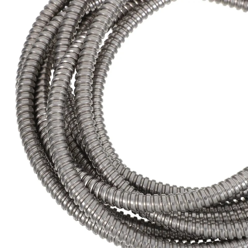 Top Notch Flexible Stainless Steel Wire Loom Sleeve For Heavy Duty Cable Management Easy Bend Rust Proof Electrical Conduit Guard With Killer Flex And Smooth 5 Mm Inner Diameter For Hot Rod And Truck Wiring Projects