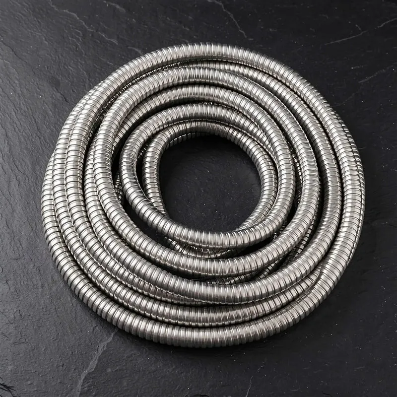 Top Notch Flexible Stainless Steel Wire Loom Sleeve For Heavy Duty Cable Management Easy Bend Rust Proof Electrical Conduit Guard With Killer Flex And Smooth 5 Mm Inner Diameter For Hot Rod And Truck Wiring Projects