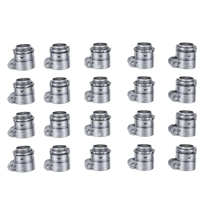 20 Pack Top Shelf Zinc Alloy Squeeze Conduit Fittings Three Quarter Inch Heavy Duty Electrical Connectors Designed For Gritty Jobs With A Rock Solid Grip Abrasion Resistant Material Ensures Longevity