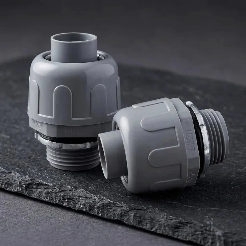 Rock Solid 1/2 Inch NPT Liquid Tight Connector 180 Degree Conduit Elbow Pack Of 2 Heavy Duty Electrical Fitting With Flexible Conduit Tubing For Gritty Work Sites And Hassle Free Hookup