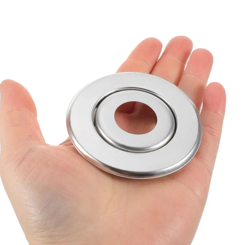 18 Pack Rock Solid Metal Fire Sprinkler Trim Rings Heavy Duty Escutcheon Plates Silver Dual Layer Heat Resistant Cup Covers Pro Grade Installation Hardware For Residential And Commercial Jobs