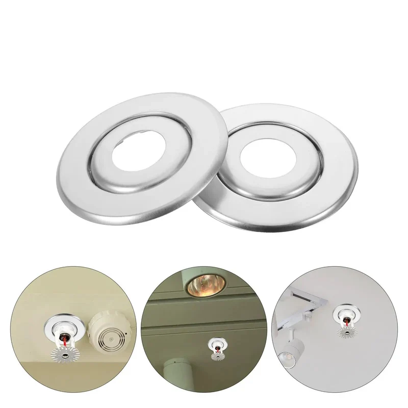 18 Pack Rock Solid Metal Fire Sprinkler Trim Rings Heavy Duty Escutcheon Plates Silver Dual Layer Heat Resistant Cup Covers Pro Grade Installation Hardware For Residential And Commercial Jobs