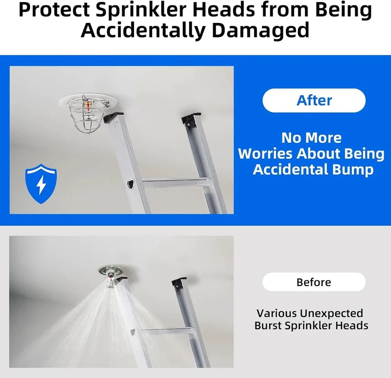 Five Pack Heavy Duty Half Or Three Quarter Inch Fire Sprinkler Head Guard Cage Protector Cover With Hella Rugged Zinc Steel Bracket Badass Protection Against Drops And Daily Wear And Tear