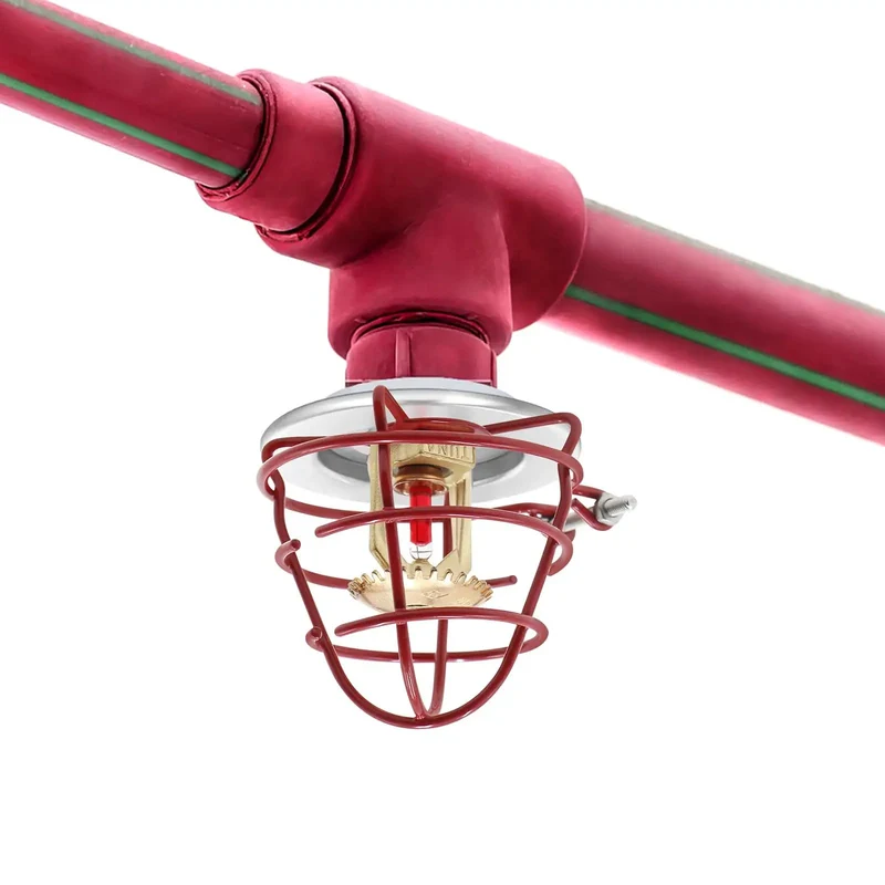 6 Pack 3/4 Inch Fire Sprinkler Head Cage Guards With Welded Steel Mesh And Red Powder Coating Built Tough As Nails To Shake Off Garage Hits While Keeping Your Extinguishing System Rock Solid And Ready To Roll